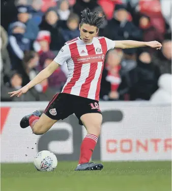  ??  ?? George Dobson on the ball on Saturday. Picture: Frank Reid