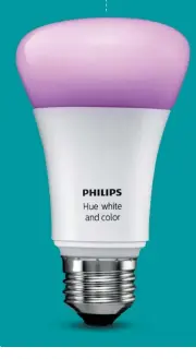  ??  ?? Philps Hue Sync the light with movies and music; control the bulb from almost anywhere