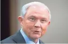  ?? STEVE HELBER/AP FILE ?? Attorney General Jeff Sessions favors decades-old drug and crime-fighting strategies.