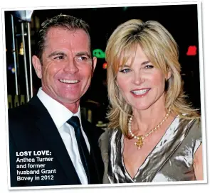  ??  ?? LOST LOVE: Anthea Turner and former husband Grant Bovey in 2012