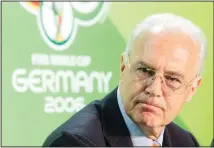  ??  ?? In this June 29, 2006 file photo, Franz Beckenbaue­r, then President of the German Organizati­on Committee of the soccer World Cup briefs the media
during a news conference at the Olympic Stadium in Berlin. (AP)