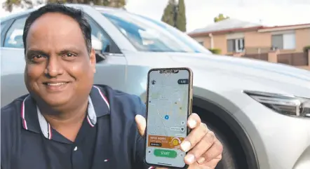  ?? Picture: Bev Lacey ?? LAUNCHING TODAY: Kiran Seri has started as a driver with new rideshare company in Toowoomba, DiDi.