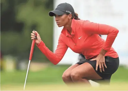  ??  ?? Cheyenne Woods is in her eighth year as a profession­al golfer.