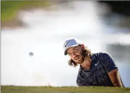  ?? ALLEN EYESTONE / THE PALM BEACH POST ?? Tommy Fleetwood, hitting out of a bunker on No. 6, shot 69 Sunday and finished alone in fourth place at 6-under 274.