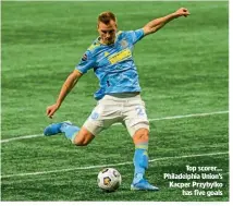 ??  ?? Top scorer… Philadelph­ia Union’s Kacper Przybylko has five goals