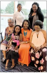  ??  ?? (Seated) Delorise Binns, Malaya Robinson of Newport, Keena Wamble and Glenda Harris and (standing) Karen Johnson with Candace Robinson, also of Newport