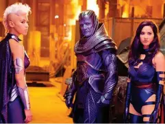  ??  ?? Alexandra Shipp, Oscar Isaac and Olivia Munn in ‘X-Men: Apocalypse’ (Fox)