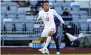  ??  ?? Mason Greenwood made his England debut at the age of 18 when he came off the bench against Iceland on Saturday. Photograph: Nigel Keene/ProSports/Shuttersto­ck