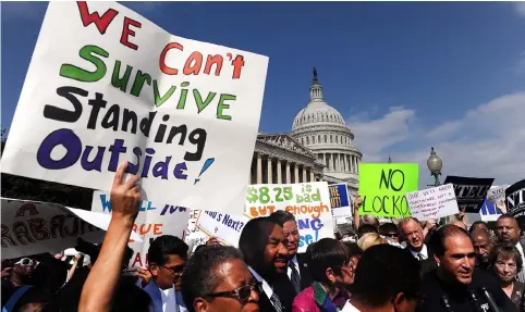  ??  ?? Public employee unions said Trump’s orders amounted to an attack on federal workers and said they were contemplat­ing legal action to halt them.