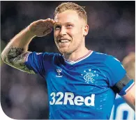  ??  ?? Scott Arfield is enjoy every moment at Rangers