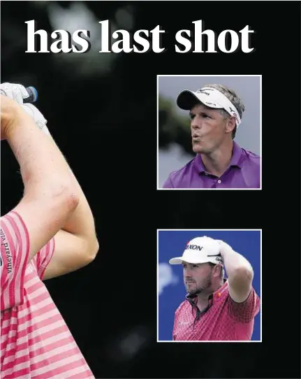  ??  ?? Shane Lowry, left, Luke Donald, top, and Graeme McDowell