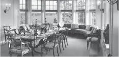  ?? JONATHAN WALLEN/THE MONACELLI PRESS ?? A dining room in a house on Penobscot Bay, Maine, from Thomas Jayne’s book. The author says the dining room remains important and should be included in any home large enough for one.