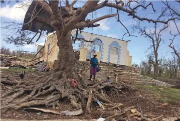  ?? (Jacqueline Charles/Miami Herald/TNS) ?? THIS CHURCH in Jeremie, Haiti is one of the many structures that were destroyed when Hurricane Matthew hit the island’s southern peninsula on October 4.