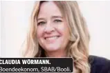  ?? ?? CLAUDIA WÖRMANN. Boendeekon­om, SBAB/Booli.