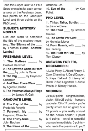 Isaac Asimov S Super Quiz Pressreader