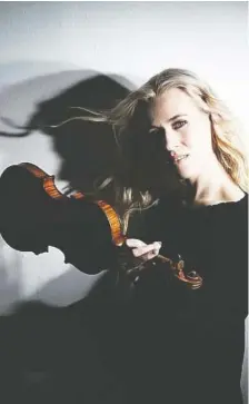  ??  ?? Norwegian violinist Eldbjorg Hemsing’s recent CD sold like hot cakes during the intermissi­on at the CPO’S Nordic Greats show.