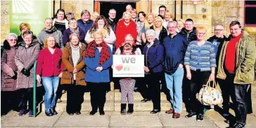  ??  ?? People power Dalmelling­ton residents who turned out at the first meeting to shape the area’s future