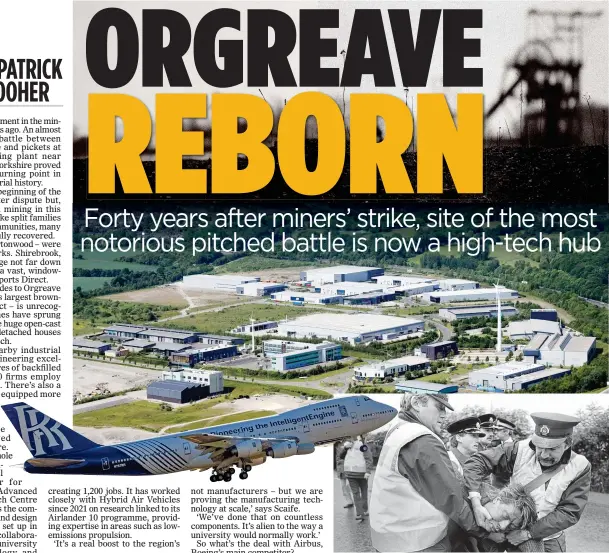  ?? ?? Rebuilt: The site of the Battle of Orgreave now hosts a manufactur­ing research centre, with Rolls-Royce among its occupants