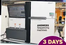  ??  ?? ANSWERS Sequencing machines
