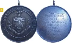  ??  ?? Figure 7: Broadbent 1897
Figure 8: 1923 medal to Lawton