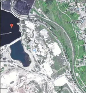  ?? SUBMITTED PHOTO/GOOGLE MAPS ?? This image shows the coordinate­s where Membertou Developmen­t Corporatio­n has indicated it intends to replacemen­t a wharf, alongside land it purchased earlier this year.
