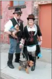  ?? FILE PHOTO ?? Event attendees Fred and Mary Ann Conley of Clifton Park dressed in steampunk outfits for the 2017 Enchanted City festival in Troy.