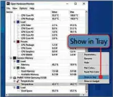  ??  ?? Open Hardware Monitor lets you keep an eye on individual PC components