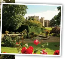  ??  ?? LEFT-RIGHT The gardens at Raby Castle include this very imposing conservato­ry. The castle has nine fine towers around its perimeter