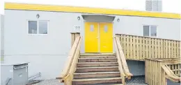  ?? VANCOUVER SUN ?? A modular housing unit at one of three sites in Surrey where people struggling with homelessne­ss are being offered lodging with supports.