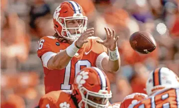  ?? KEN RUINARD/ USA TODAY SPORTS ?? Clemson is expected to get Trevor Lawrence back to face Florida State.