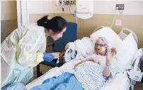  ?? HEIDI DE MARCO/KAISER HEALTH NEWS ?? Patient Janet Prochazka, 75, said constant checks by hospital staff made it hard to sleep. The night before, she said, she pulled the covers over her head in order to be left alone.