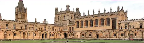  ??  ?? Battlegrou­nd: The beautiful setting of Christ Church, Oxford, and (below) college dean Professor Martyn Percy