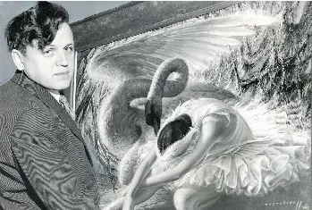  ??  ?? Vladimir Tretchikof­f, with his painting Dying Swan, was dubbed “the richest painter in the world after Picasso.”