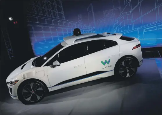  ?? Reuters ?? A Jaguar I-Pace self-driving car. Waymo recently announced a deal to add 20,000 of the models to its robo-taxi fleet