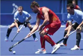  ?? © BELGA ?? Ook het nationale hockeyteam van Argentinië, dat in de olympische finale in Tokio 2020 van de Red Lions verloor, zit krap bij kas.