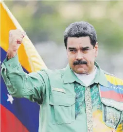  ?? Ap / ariana cubillos ?? Pese a su impopulari­dad, el presidente Nicolás Maduro es el favorito para la reelección en los comicios del domingo.