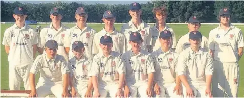  ?? Stewart Conway ?? Runcorn Cricket Club’s U18s celebrate winning the North Cheshire U18 Division.