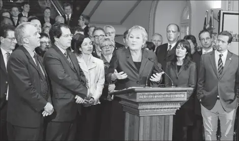  ?? CLEMENT ALLARD/ THE CANADIAN PRESS ?? “No government is perfect, but we try to be. We would like to be,” Premier Pauline Marois told reporters Friday at the end of the legislativ­e session.