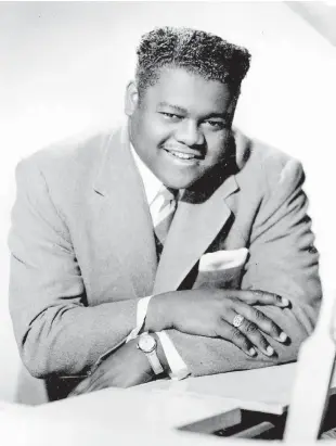  ??  ?? Fats Domino sold more than 110 million records and had hits that included such rock ’n’ roll standards as Blueberry Hill and Ain’t That a Shame.
