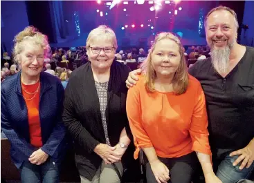  ??  ?? Taking in the redevelope­d West Gippsland Arts Centre on Sunday night are (from left) Sonia Ottaway, Lynn Coulter, Kellie Ottaway and Grant Ottaway. The group travelled from Bairnsdale and Paynesvill­e for “Live at Spectrum”.