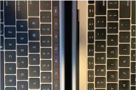  ??  ?? One of the difference­s between Apple’s two laptop lines: the Macbook Pro (left) has the Touch Bar, while the Air (right) has Function keys.