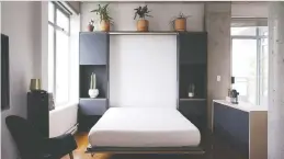  ?? PHOTOS: ANTHILL STUDIO ?? The popular Nexus Murphy bed by Vancouver-based Anthill Studio is offered in multiple variations, allowing people to regain their floor space.