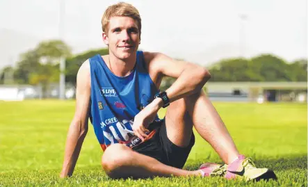  ?? Picture: ALIX SWEENEY ?? CONFIDENT: Jye Spriggs is putting in the hard yards to prepare for the Dust ‘N’ Dust triathlon at Julia Creek.