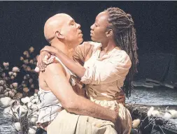  ?? CYLLA VON TIEDEMANN ?? Beau Dixon as Othello and Virgilia Griffith as Billie in Tarragon Theatre’s production of Harlem Duet, a prequel to the Shakespear­e play.