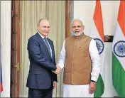  ?? HT ARCHIVES ?? ■ India has struck a deal to purchase five units of Russian S400 missile system worth $5.4 billion.