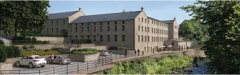  ??  ?? RIVERSIDE BEAT: Newby has transforme­d Glasshouse­s Mill using a mix of living styles