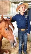  ?? PHOTOS: CONTRIBUTE­D ?? Rhys Bond with a colt.