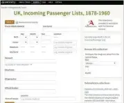  ??  ?? Inwards passenger lists can only be viewed on the Ancestry website or at TNA