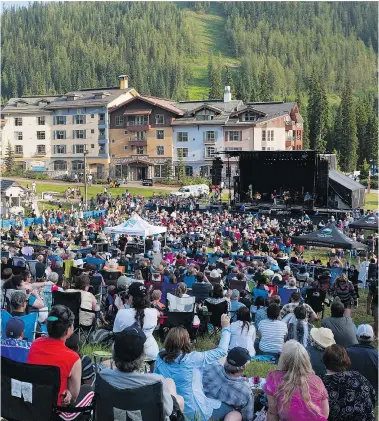  ?? — PETER OLSEN ?? Musical acts take to the stage during Sun Peaks summer concert series.