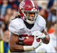  ?? (AP file photo) ?? Senior running back Najee Harris returns for Alabama after rushing for 1,224 yards and 13 touchdowns last season.